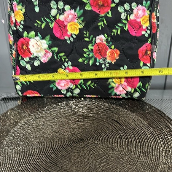 Betsey Johnson Black Floral Makeup Bag - Picture 10 of 11